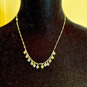 Silver and crystal necklace 21” in by length total